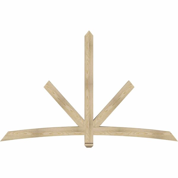 Ekena Millwork Alberta Rough Sawn Timber Gable Bracket, Douglas Fir, 84"W x 53"H x 4"D x 4"F, 15/12 Pitch GBW084X53X0404ALB00RDF - main